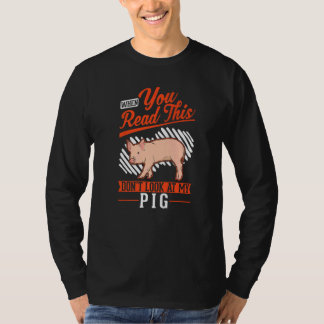 Camiseta Warning Piggy Farmer Pig  