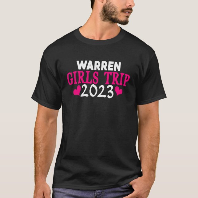 Camiseta Warren Girls Trip 2023 Festa de solteira feminina (Frente)