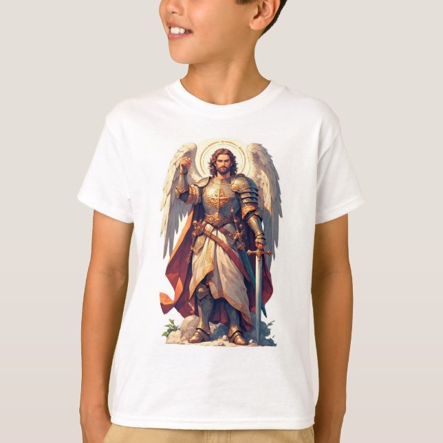 Camiseta Warrior Archangel Michael Kid's Tee Shirt (Frente)