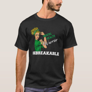 Camiseta Warrior da Saúde Mental Dia da Consciência Isoláve