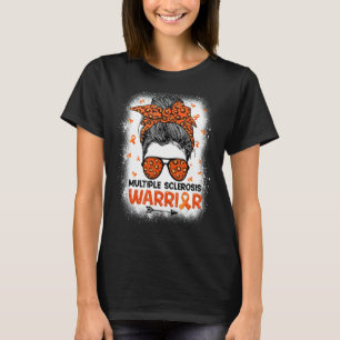 Camiseta Warrior Messy Bun Leopard Múltipla Esclerose A