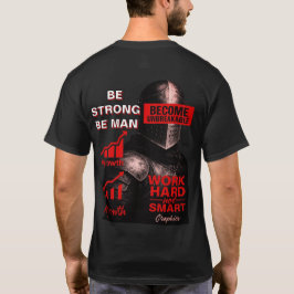 Camiseta Warrior Motivational Quote T-Shirt Lead with Power