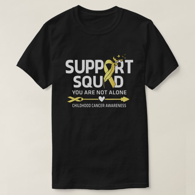 Camiseta Warrior Support Squad Chilhood Cancer Awarness (Frente do Design)