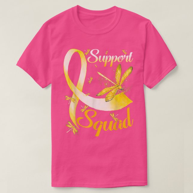 Camiseta Warrior Support Squad Dragonfly Infância Cancer A (Frente do Design)