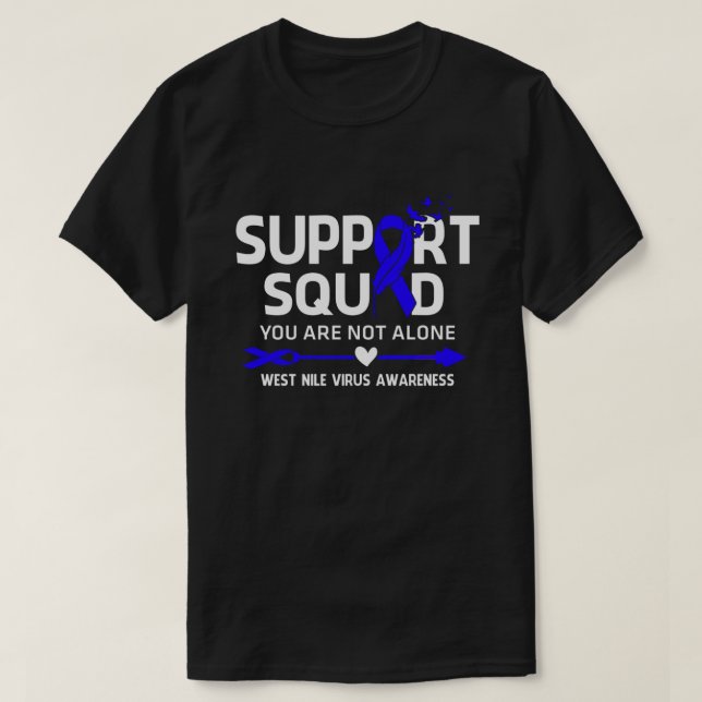 Camiseta Warrior Support Squad West Nile Awarness Fe (Frente do Design)