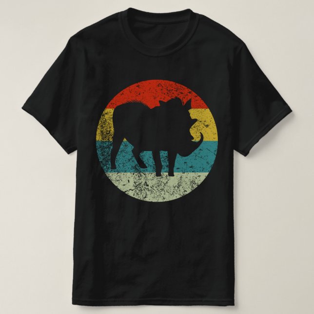 Camiseta warthog retro vintage silhouette 70s (Frente do Design)