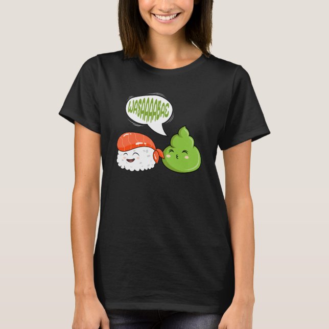 Camiseta Wasabi Salmon Sushi Japanese Horseradish Paste Con (Frente)