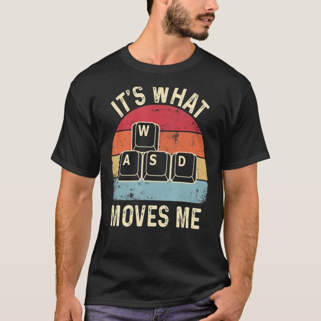 Camiseta WASD É o que me move Jogos de Pc 1 (Frente)