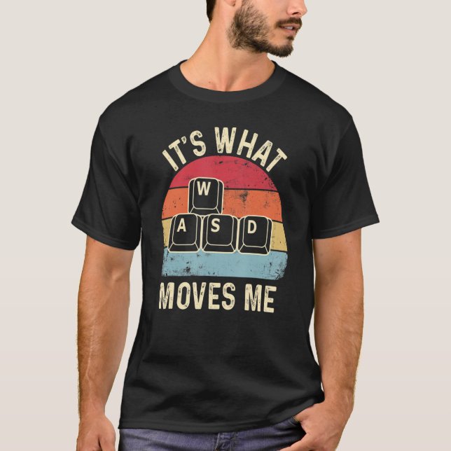 Camiseta WASD É o que me move Jogos de Pc 1 (Frente)