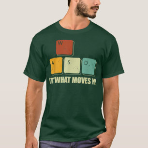 Camiseta WASD É o que me move Videos games de computador en
