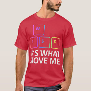 Camiseta WASD Engraçado Jogador de Vídeo do PC Shirt Gaming