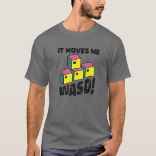 Camiseta WASD me move games incríveis para PC desktop