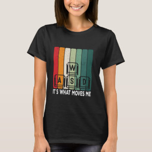 Camiseta WASD Retroativo É o que me move um PC Gamer Compu
