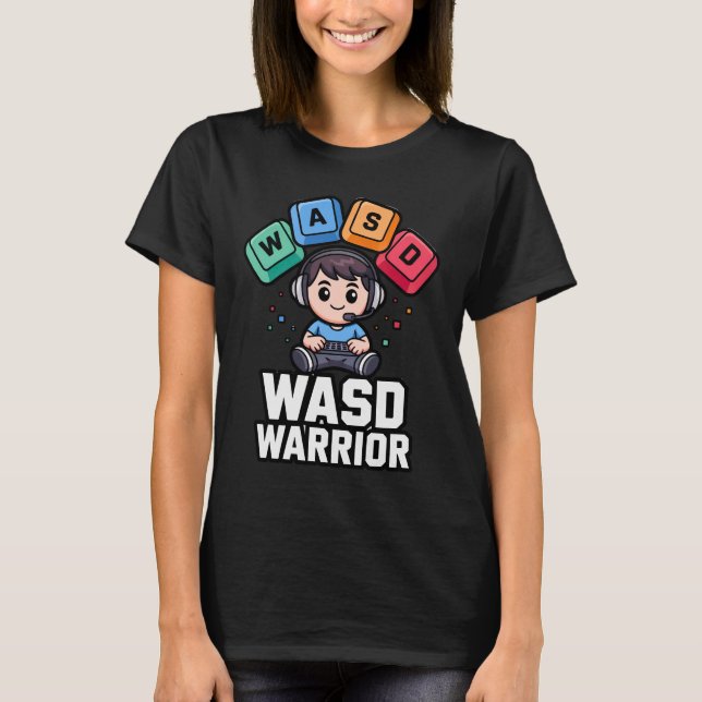 Camiseta WASD Warrior PC Gamer Tshirts for Gaming (Frente)