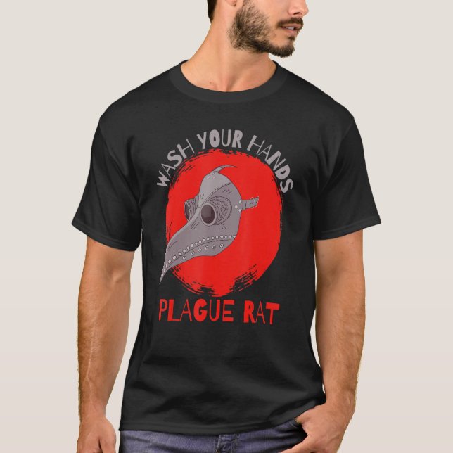 Camiseta Wash Your Hands Plague Rat Medieval Plague Doctor (Frente)