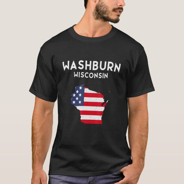 Camiseta Washburn Wisconsin EUA State America Viagem Wiscon (Frente)