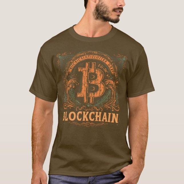 Camiseta Washed Bitcoin Logo Crypto Blockchain Design (Frente)
