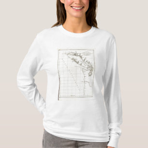 Camiseta Washington, Columbia Britânica, mapa de Vancôver