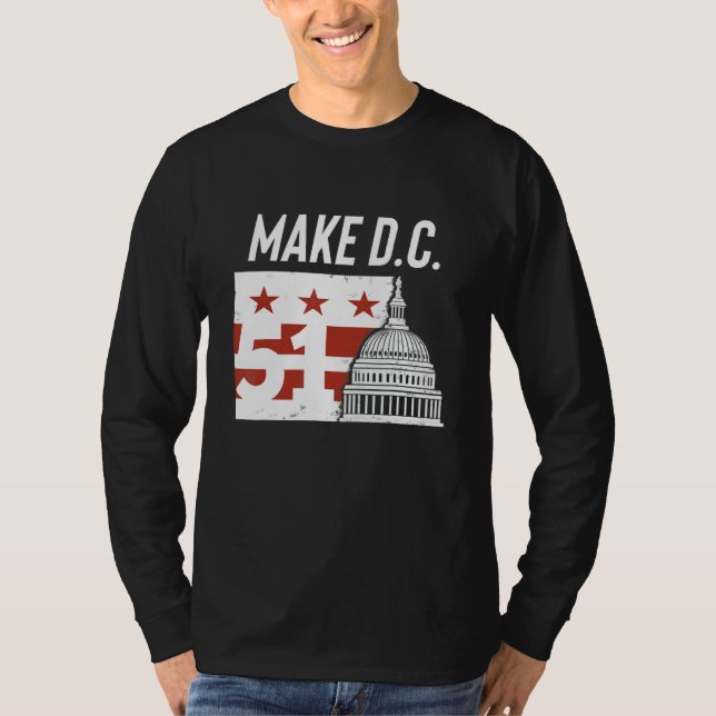 Camiseta Washington D C  51st State  Cool DC Statehood (Frente)