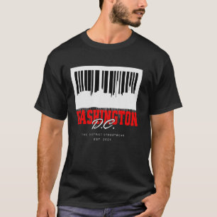 Camiseta Washington D.C. Barcode Skyline Capital Grafite S