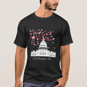 Camiseta Washington Dc Capitol Building Cherry Blossoms