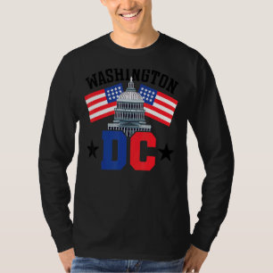 Camiseta Washington Dc Capitol Hill American Flag Usa orgul