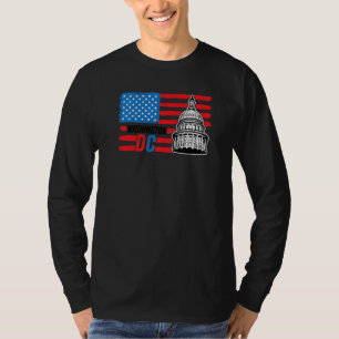 Camiseta Washington Dc Capitol Hill American Flag Usa orgul