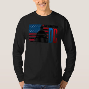 Camiseta Washington Dc Capitol Hill American Flag Usa orgul