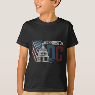 Camiseta Washington Dc Capitol Hill Usa Flag Souvenir Desig