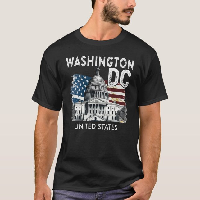 Camiseta Washington DC Capitol Hill USA Souvenirs Gifts Men (Frente)
