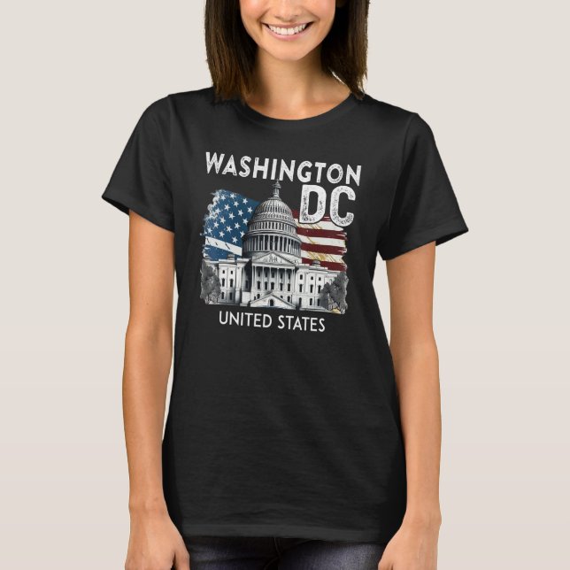 Camiseta Washington DC Capitol Hill USA Souvenirs Gifts Men (Frente)