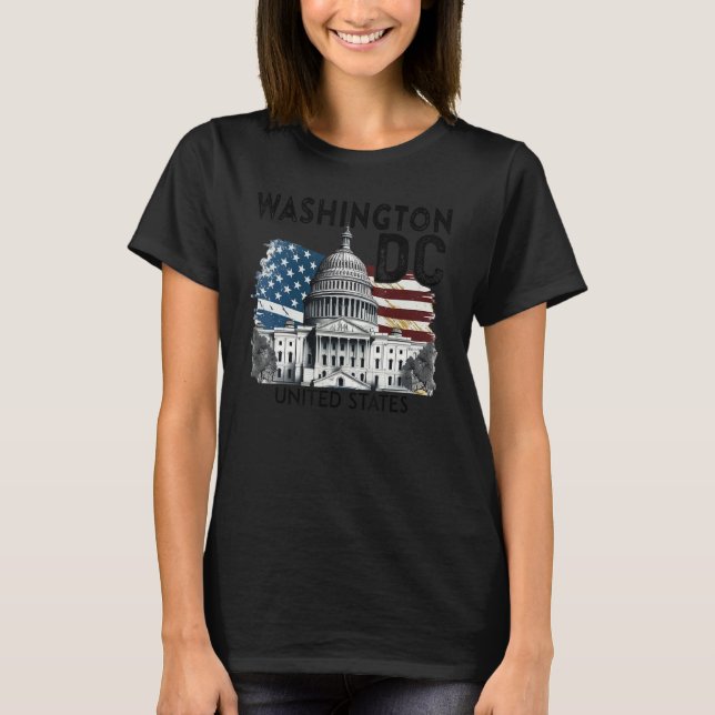 Camiseta Washington DC Capitol Hill USA Souvenirs Gifts Men (Frente)