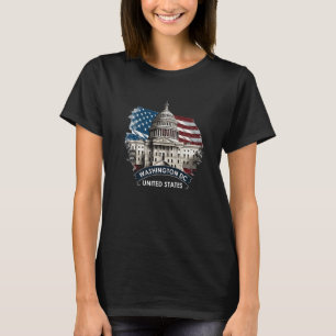 Camiseta Washington DC Capitol Hill USA Souvenirs Homens