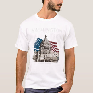 Camiseta Washington DC Capitol Hill USA Souvenirs Homens