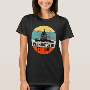 Camiseta Washington Dc Flag Love Capitol Hill Souvenir Retr