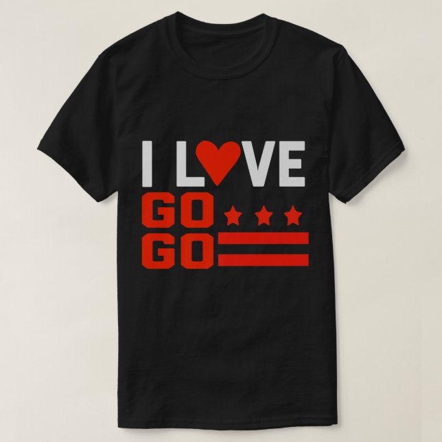Camiseta Washington DC I Love Go Music presente para crianç (Frente do Design)
