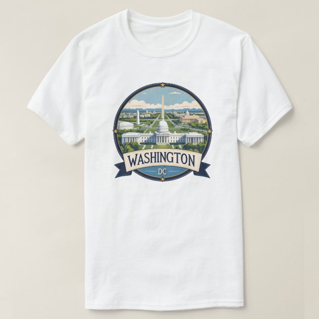 Camiseta Washington DC Skyline (Frente do Design)