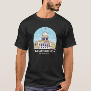 Camiseta Washington DC Skyline USA City Landmark US Capitól