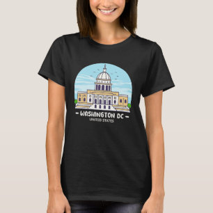 Camiseta Washington DC Skyline USA City Landmark US Capitól
