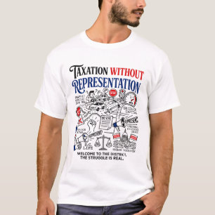 Camiseta wASHINGTON dc tAXAÇÃO sEM rEPRESENTAÇÃO pROT