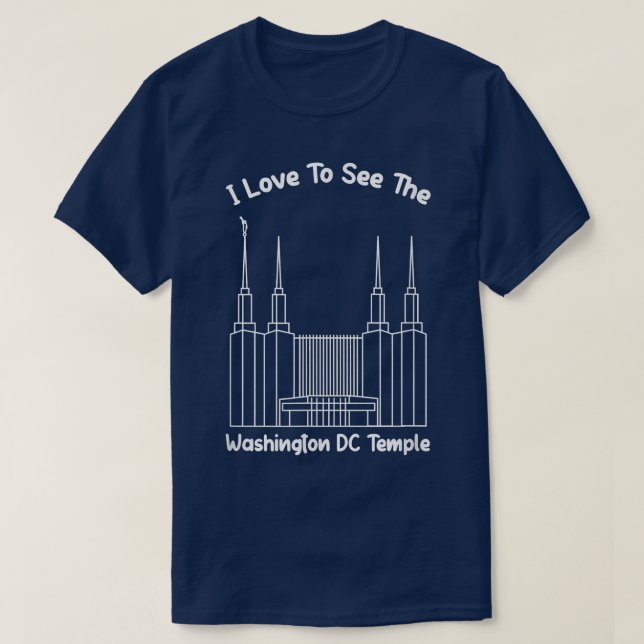 Camiseta Washington DC Temple, I love to see my temple, pri (Frente do Design)