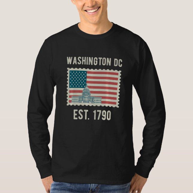 Camiseta Washington Dc Usa Flag Love Capitol Hill Souvenir (Frente)