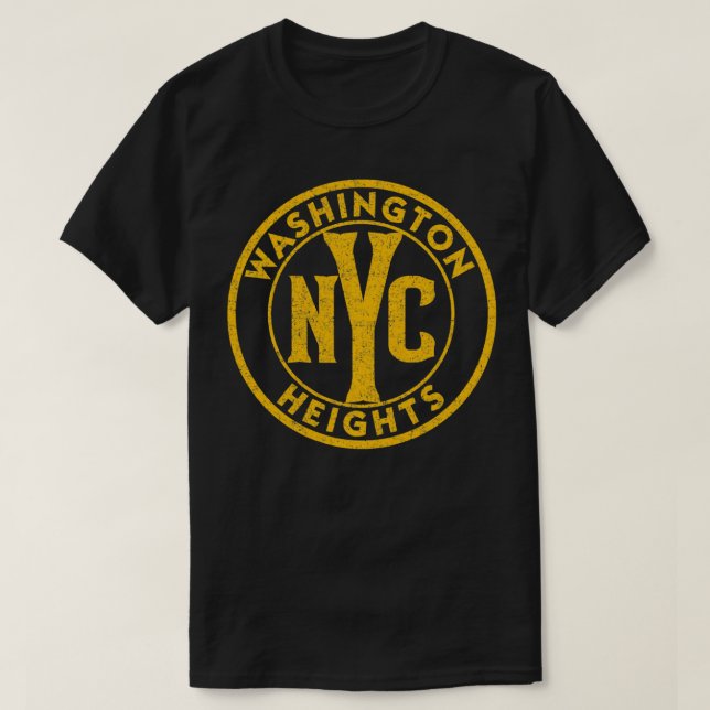 Camiseta Washington Heights NYC - Sinal de Vintage - Amb (Frente do Design)
