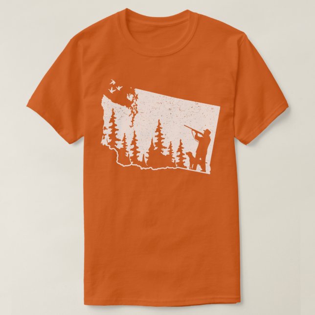 Camiseta Washington Hunting Duck 1 (Frente do Design)