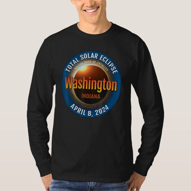 Camiseta Washington Indiana IN Total Solar Eclipse 2024  3  (Frente)