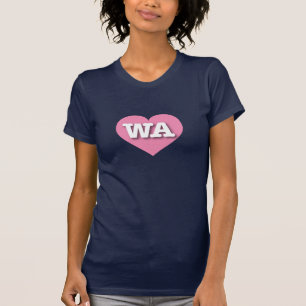 Camiseta Washington Pink Heart - Eu amo WA