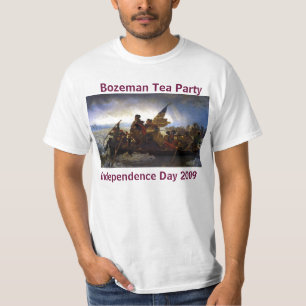 Camiseta Washington que cruza Deleware, tea party de