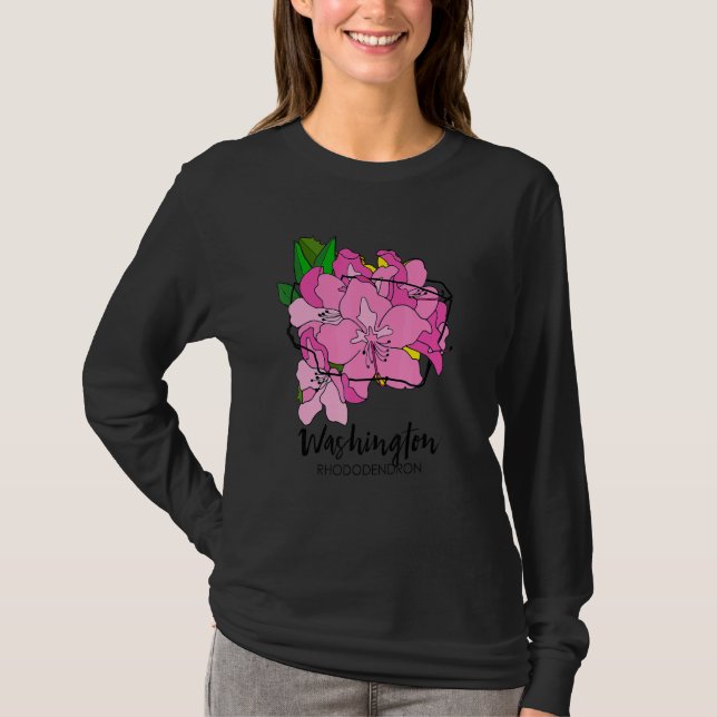 Camiseta Washington Rhododendron Flower (Frente)