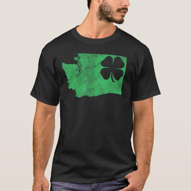 Camiseta Washington Rua Patrick S Day Shamrock C Irlandês (Frente)
