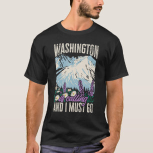 Camiseta Washington State Está Ligando E Eu Tenho Que Ir Pa